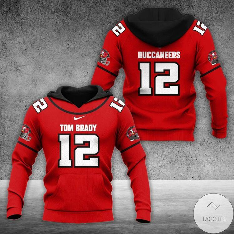 Buccaneers 12 Tom Brady 3d Limited 3D Hoodie