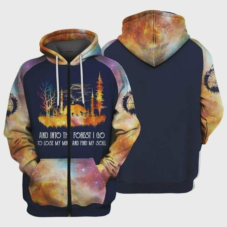 Camping And Into The Forest 3d 3D Hoodie