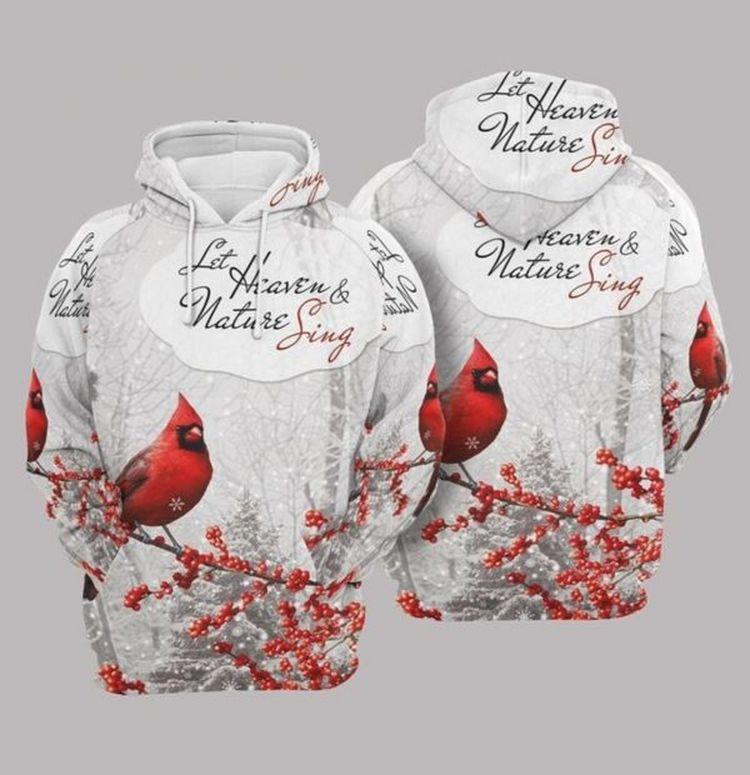 Cardinal Red White Amazing 3d Printed Sublimation 3D Hoodie