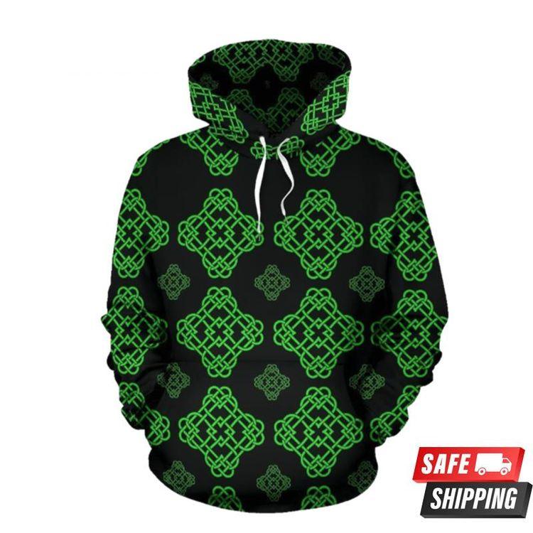 Celtic Knot Green Neon 3D Hoodie