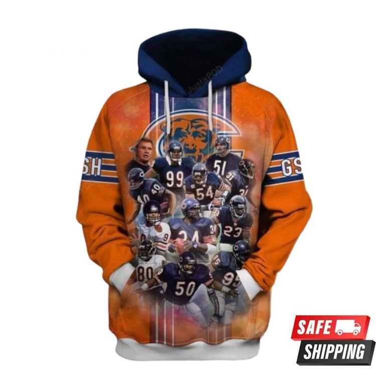 Chicago Bears Hall Of Famers Ncaa Football 3D Hoodie