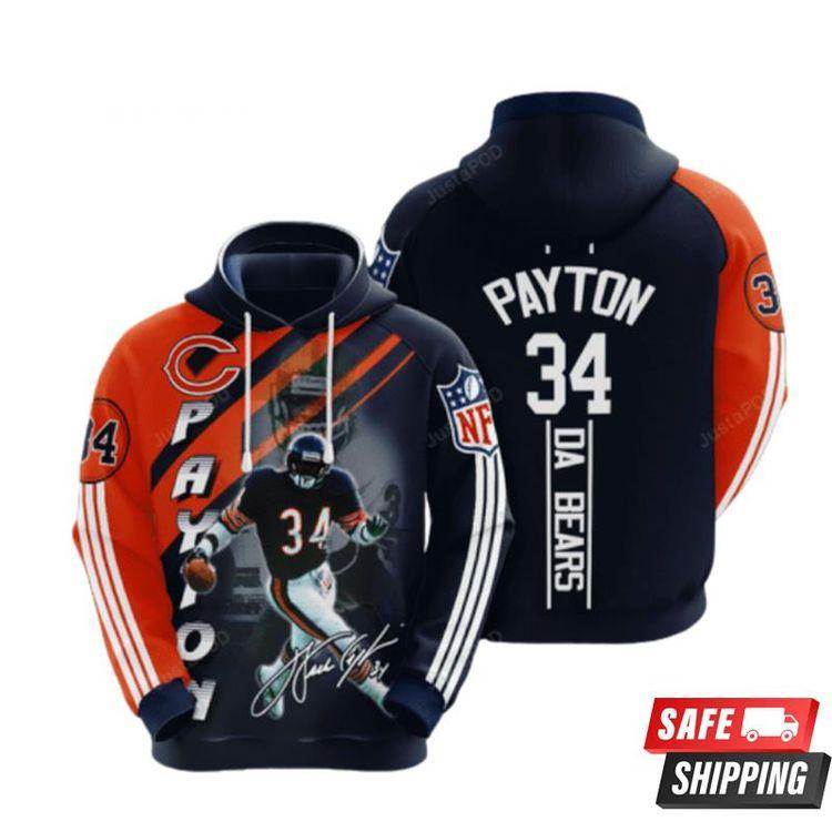 Chicago Bears Walter Payton All Over Print Hoodie