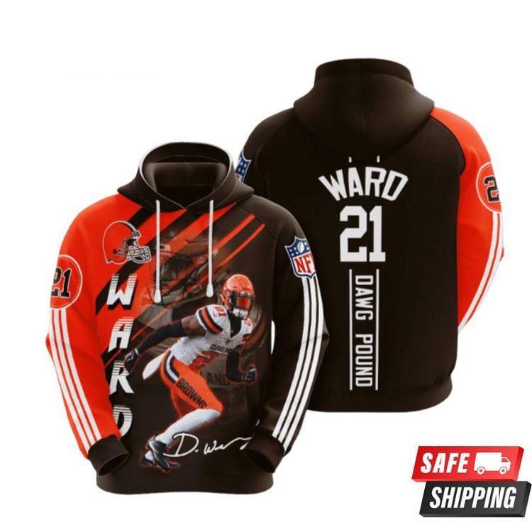 Cleveland Browns Denzel Ward All Over Print Hoodie