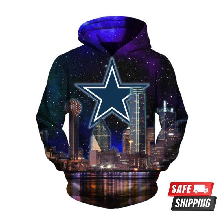 Dallas Cowboys Nfl Dallas Cowboys Apparel 19536 Limited 3D Hoodie