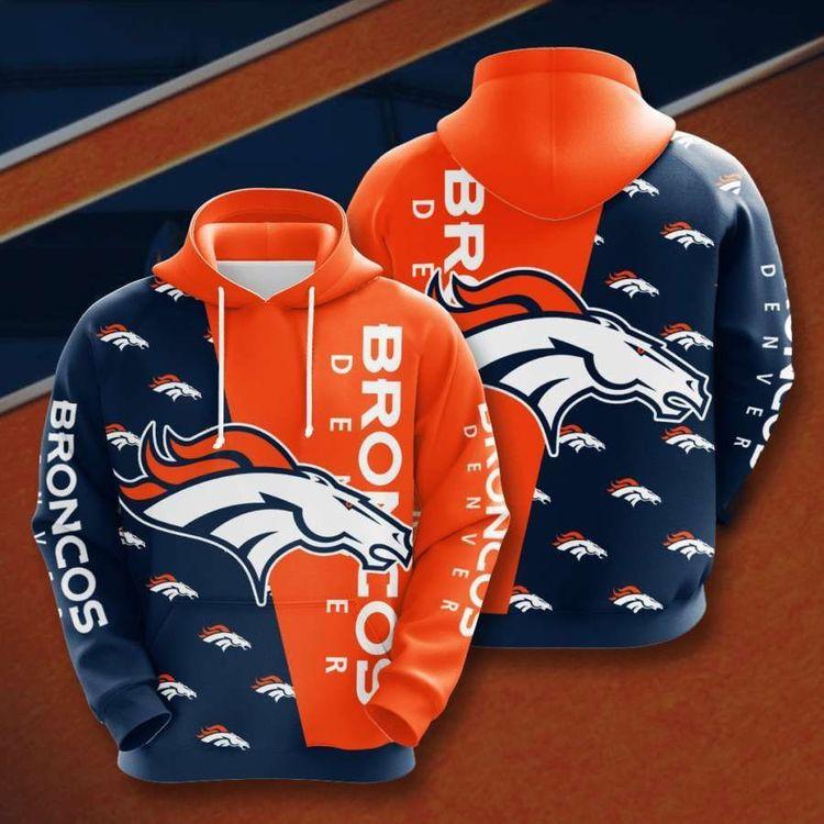 Denver Broncos No562 Custom All Over Print Hoodie