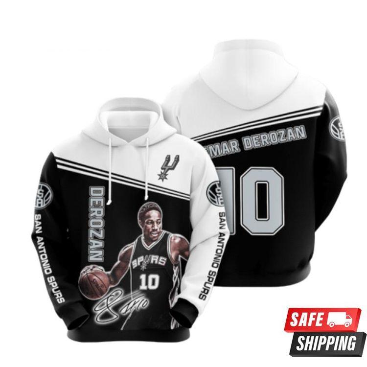 Derozan San Antonio Spurs All Over Print Hoodie
