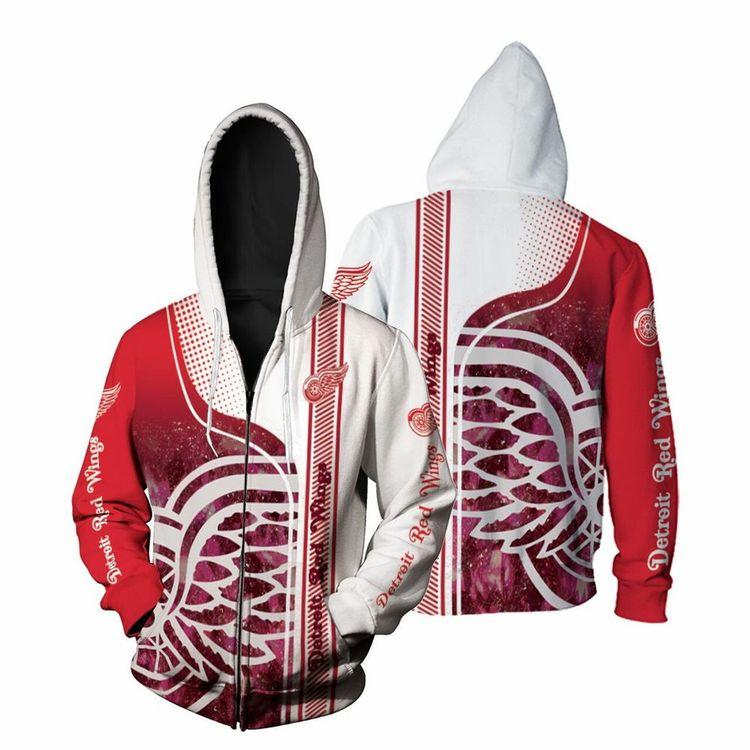 Detroit Red Wings Nhl 3d Sweater Jersey All Over Print Hoodie