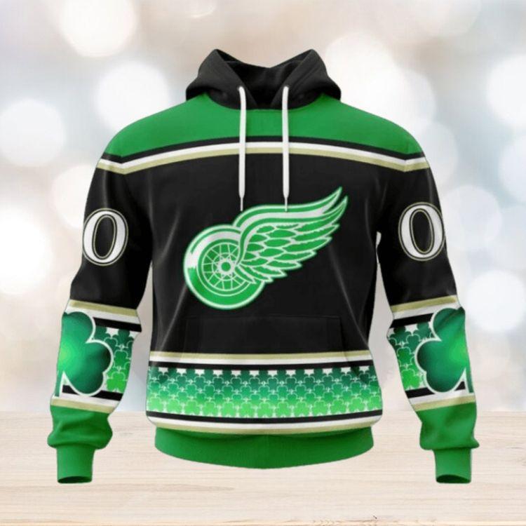 Detroit Red Wings Specialized Unisex Kits Hockey Celebrate St Patricks Day All Over Print Hoodie
