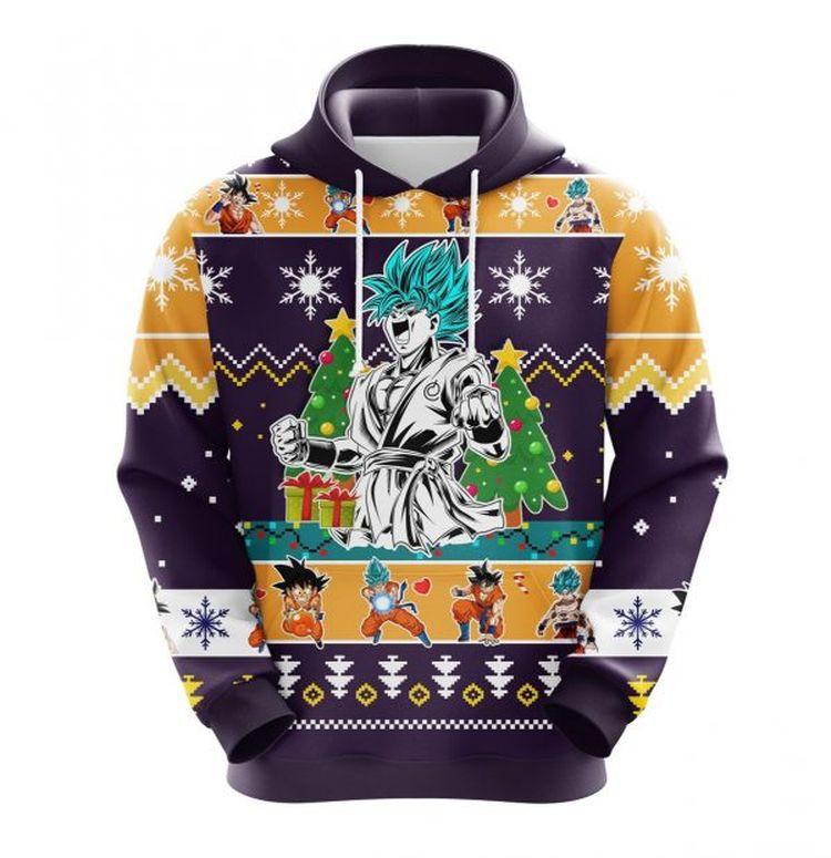 Dragon Ball Z Goku Christmas Cute Noel Mc Ugly 3D Hoodie