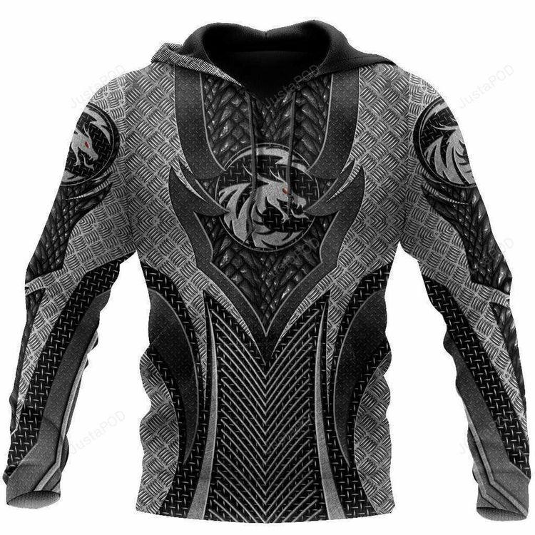 Dragon Viking Irish Amor 3d All Print All Over Print Hoodie