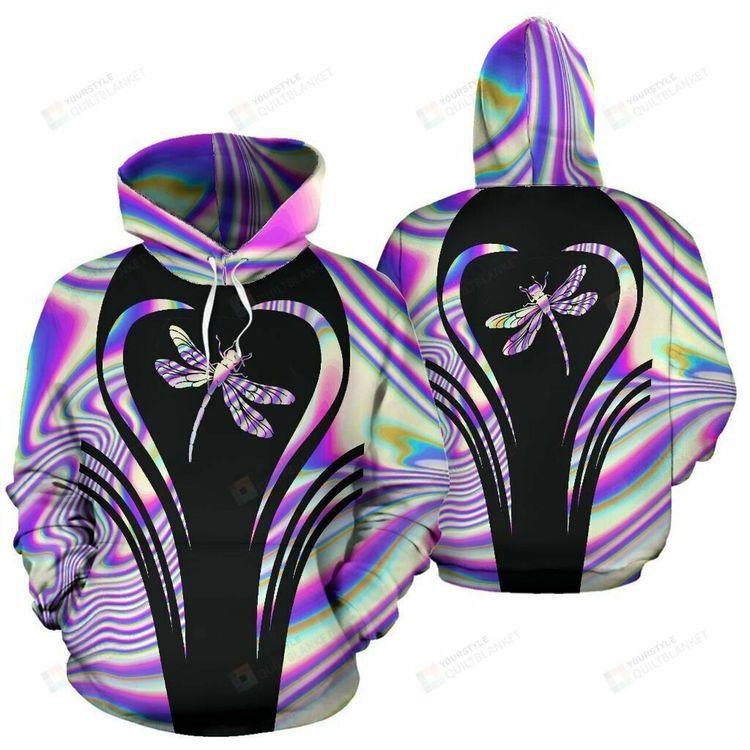 Dragonfly Hologram 3d 3D Hoodie