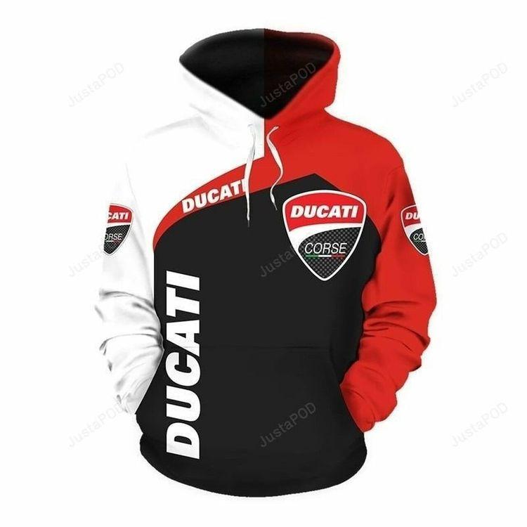 Ducati Car Logo 3d All Print 3D Hoodie