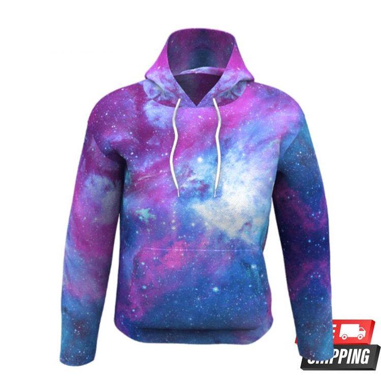 Galaxy Mens 3D Hoodie