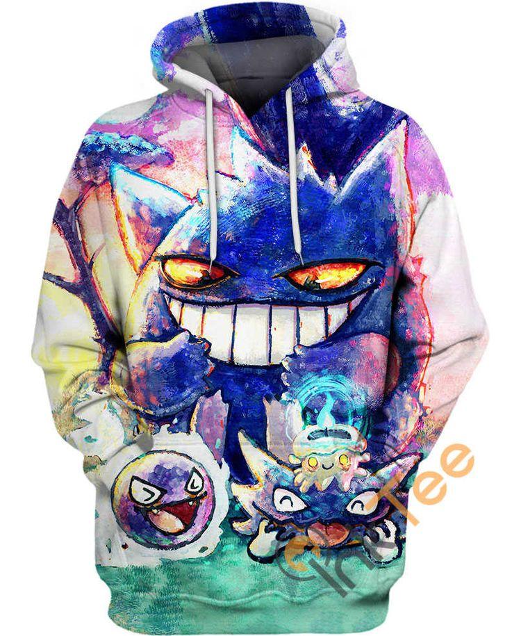 Gengar Ghost Type All Over Print Hoodie