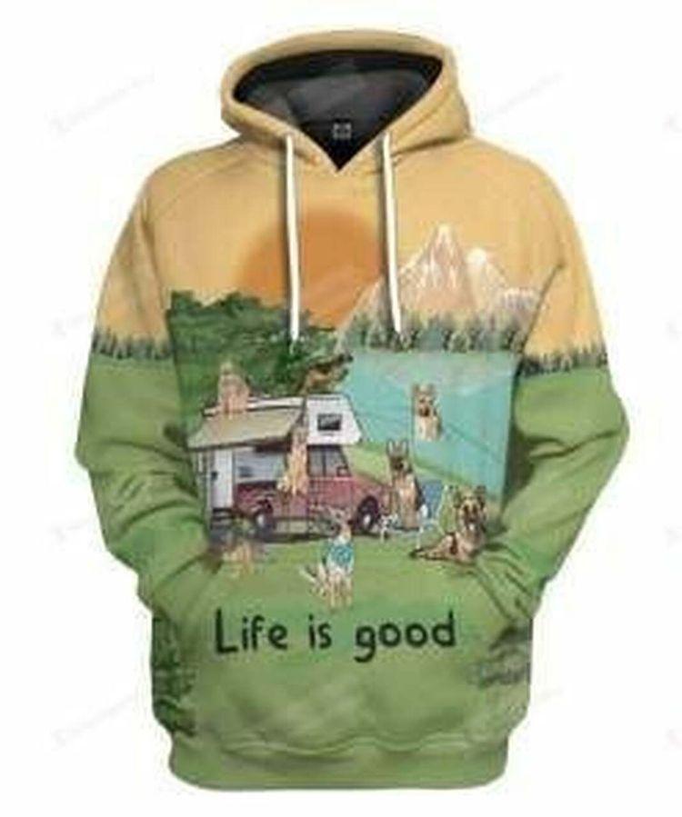 German Shepherd Life Is Good 3d 3D Hoodie