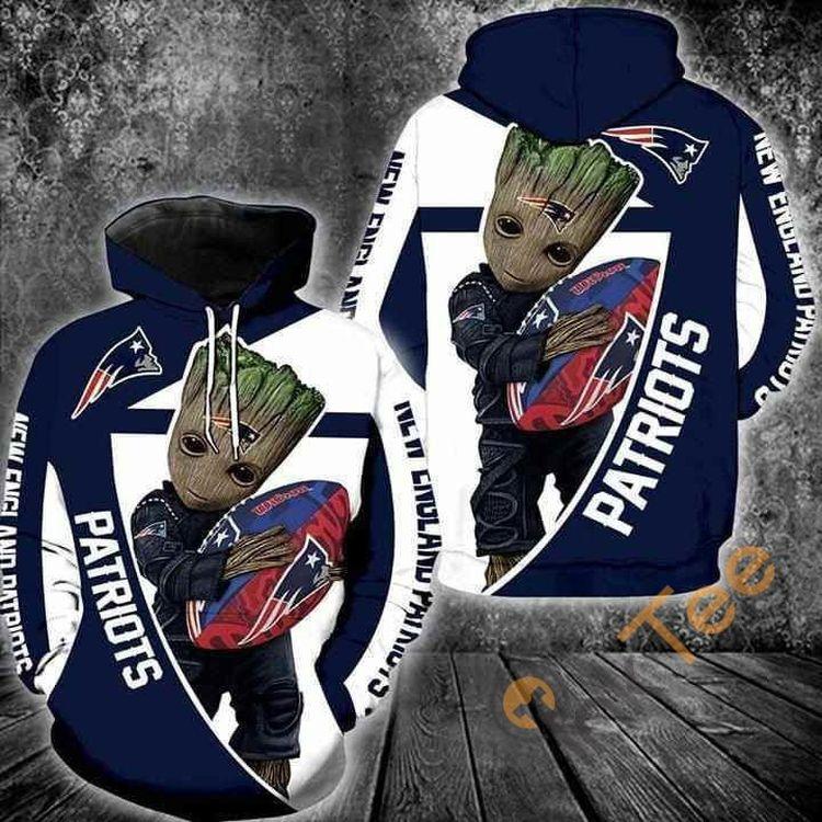 Groot Hugs New England Patriots V3 Ver 1 All Over Print Hoodie