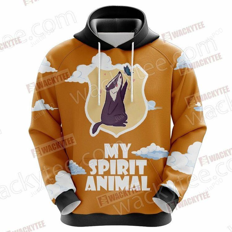 Harry Potter Hufflepuff House Badger My Spirit Animal 3d Ed 3D Hoodie