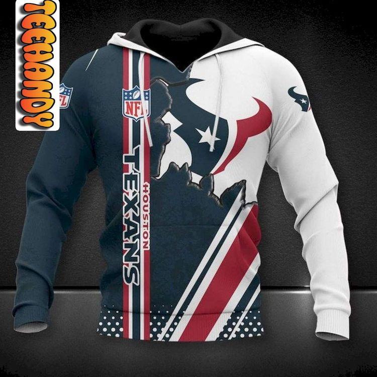 Houston Texans 3d Football Nfl Limited 3D Hoodie