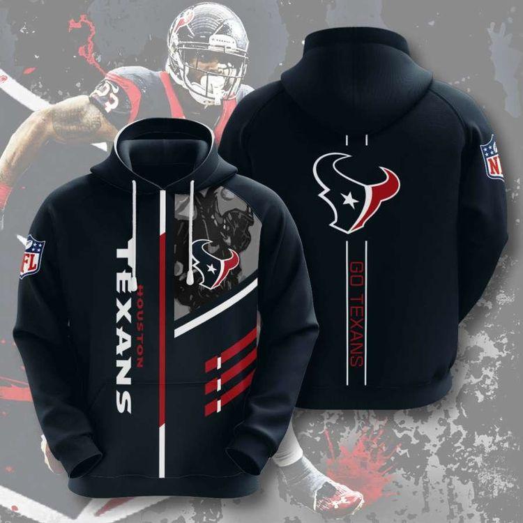Houston Texans No800 Custom All Over Print Hoodie