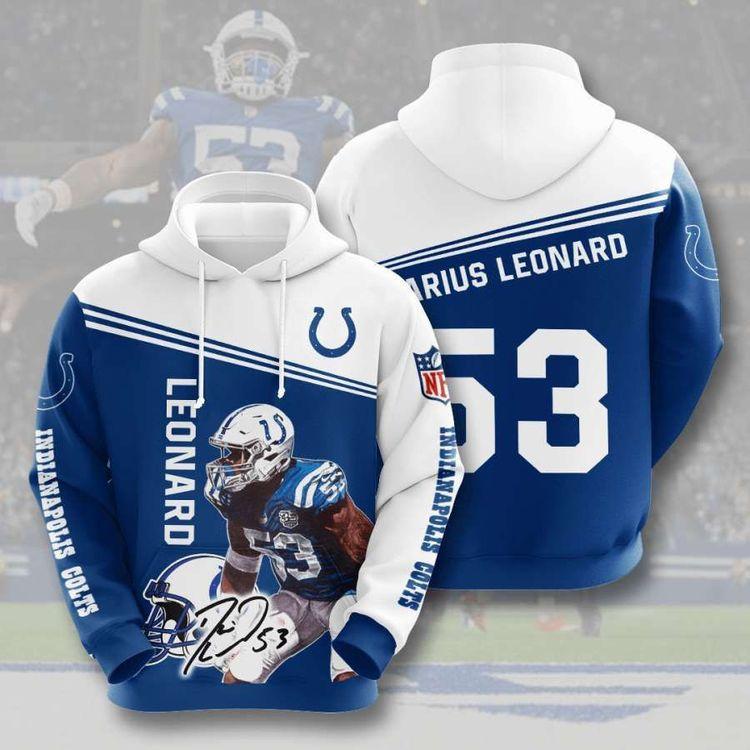 Indianapolis Colts No841 Custom Limited 3D Hoodie