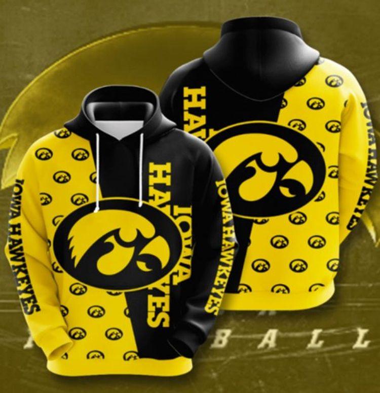 Iowa Hawkees Yellow Limited 3D Hoodie