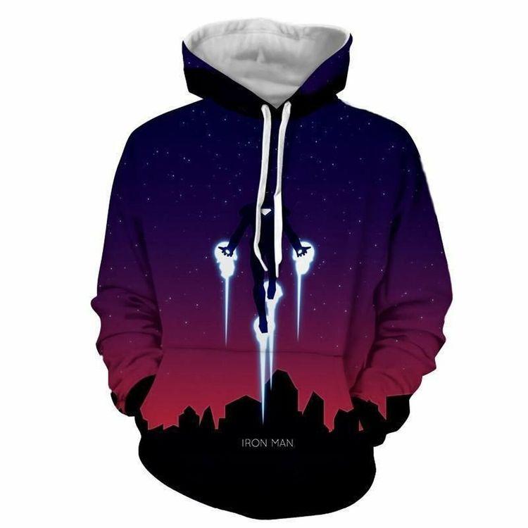 Iron Man Fly 3d All Print All Over Print Hoodie