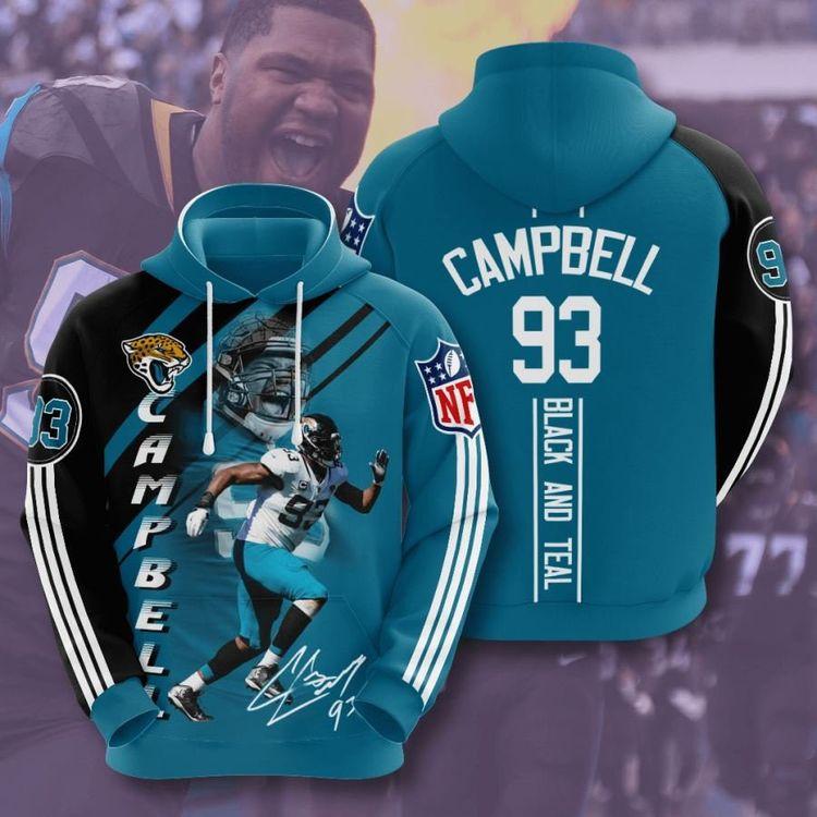 Jacksonville Jaguars No868 Custom Ver 1 3D Hoodie