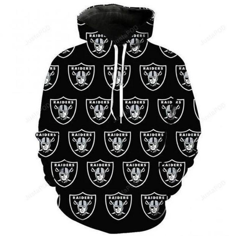 Las Vegas Raiders 3d Team All Over Print Hoodie
