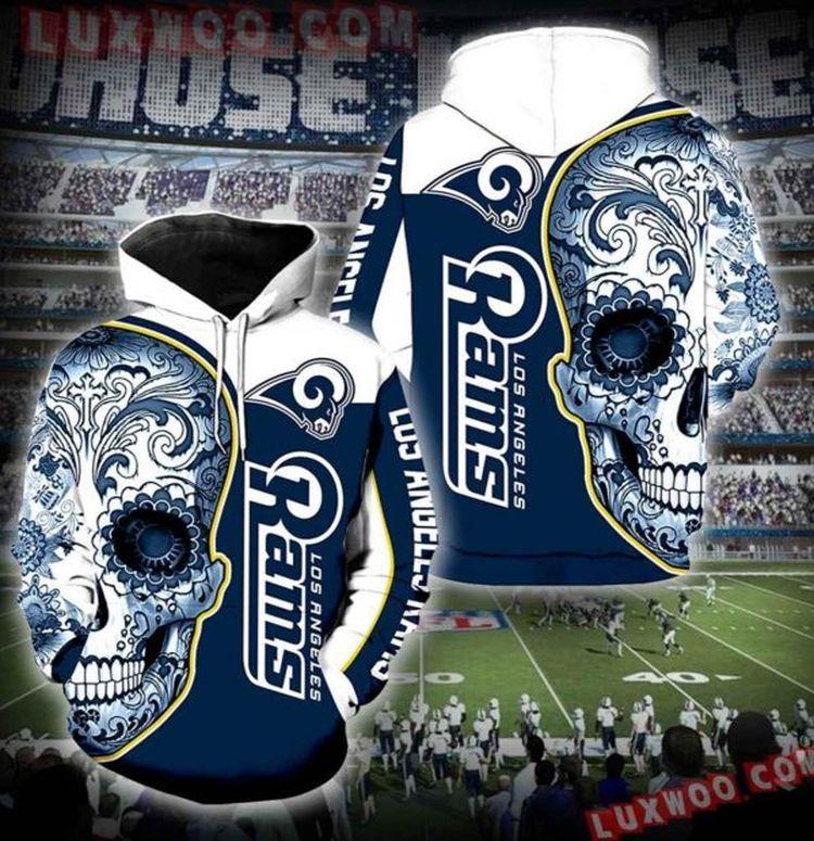 Los Angeles Rams Skull Limited 3D Hoodie