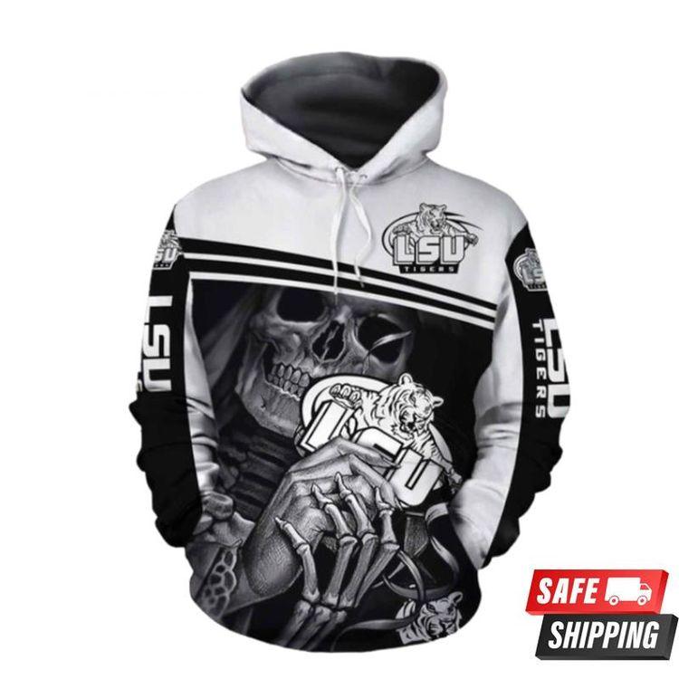 Lsu Tigers Ncaa Skull Limited 3D Hoodie
