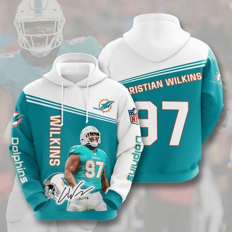 Miami Dolphins No1145 Custom 3D Hoodie