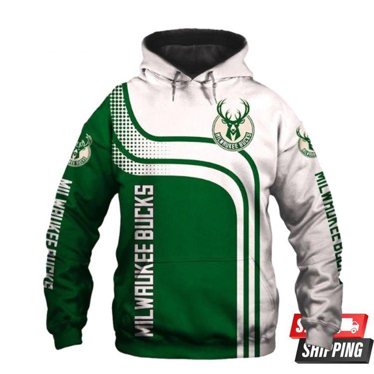 Milwaukee Bucks And Pered Custom Milwaukee Bucks Graphic All Over Print Hoodie