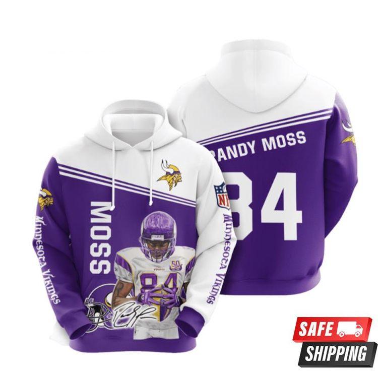 Minnesota Vikings Randy Moss All Over Print Hoodie