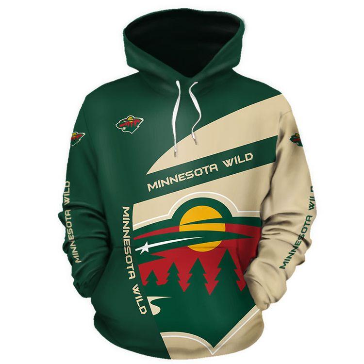 Minnesota Wild Ice Team Pullover Limited 3D Hoodie