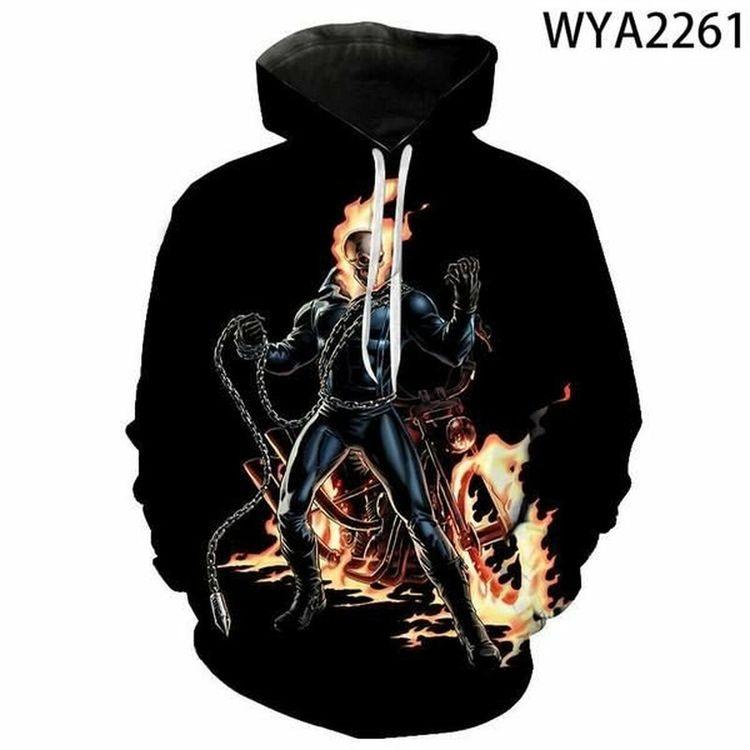 Movie Ghost Rider 3d Limited 3D Hoodie