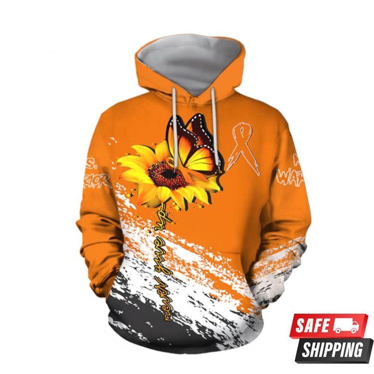 Ms Warrior Never Give Up All Over Print Hoodie