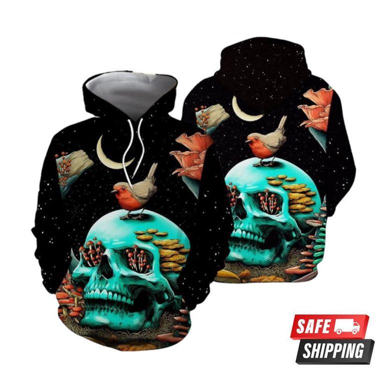 Mushroom Skull Mushroom Skull Graphic 3D Hoodie