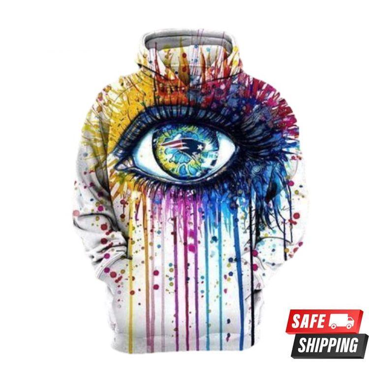 New England Patriots Eye Graphic Limited 3D Hoodie