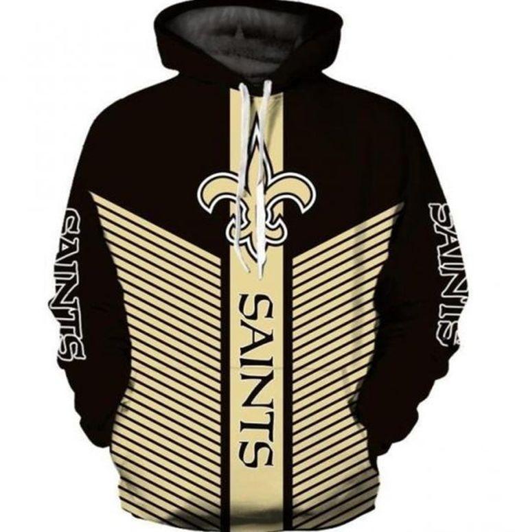 New Orleans Saints 3d Printed Hooded Pocket Pullover All Over Print Hoodie