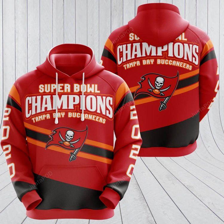 Nfl Champions By Fanatics Tampa Bay Buccaneers Limited 3D Hoodie