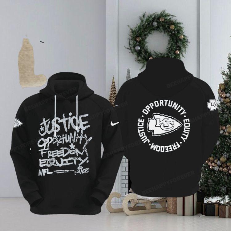 Nfl Kansas City Chiefs Justice Opportunity Equity Freedom All Over Print Hoodie