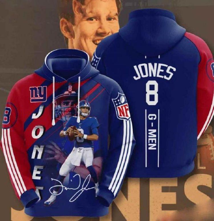 Nfl New York Giants S Jones Ver 1 All Over Print Hoodie