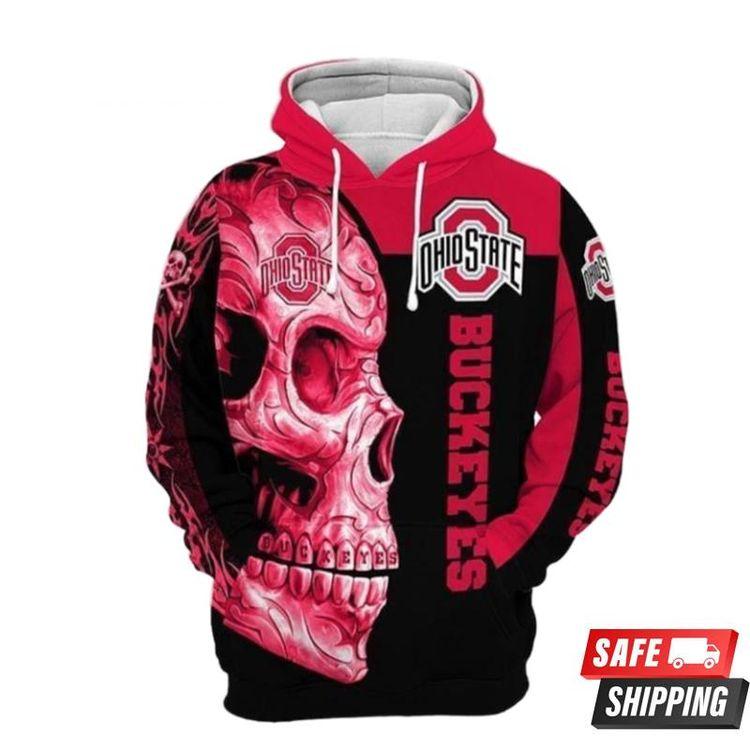 Ohio State Buckeyes Skull Limited 3D Hoodie