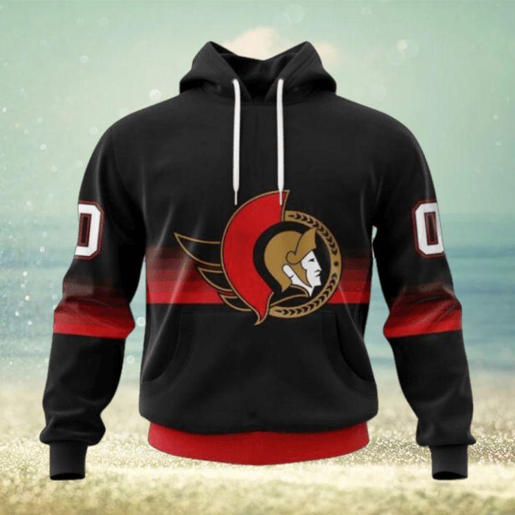Personalized Nhl Ottawa Senators Special Black And Gradient Design Limited 3D Hoodie