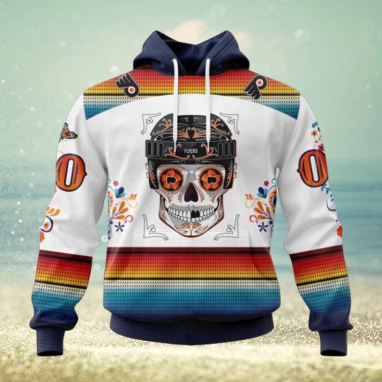 Personalized Nhl Philadelphia Flyers Special Design For Dia De Los Muertos All Over Print Hoodie
