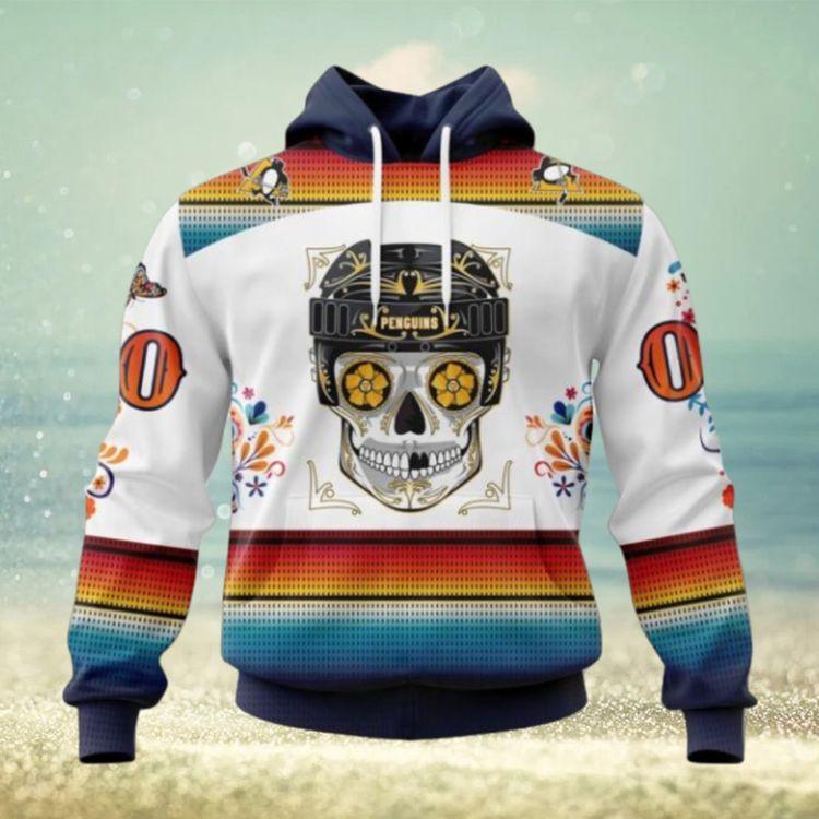 Personalized Nhl Pittsburgh Penguins Special Design For Dia De Los Muertos All Over Print Hoodie