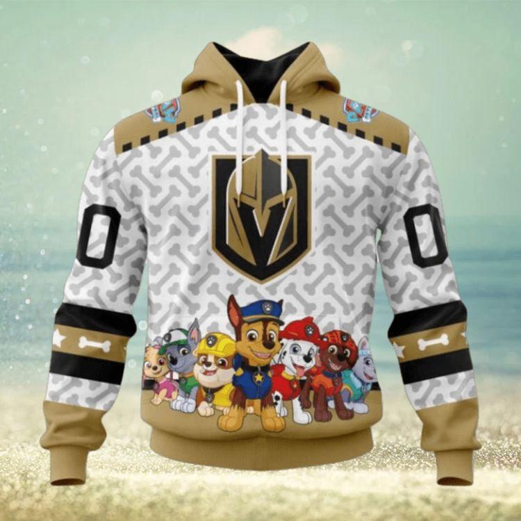 Personalized Nhl Vegas Golden Knights Special Pawpatrol Design All Over Print Hoodie