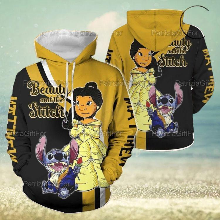 Personalized Stitch Beauty And Stitch Awesome Limited 3D Hoodie