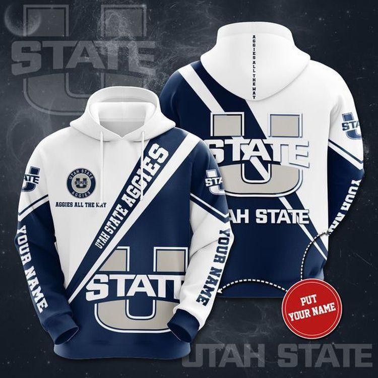 Personalized Utah State Aggies No2059 Custom 3D Hoodie