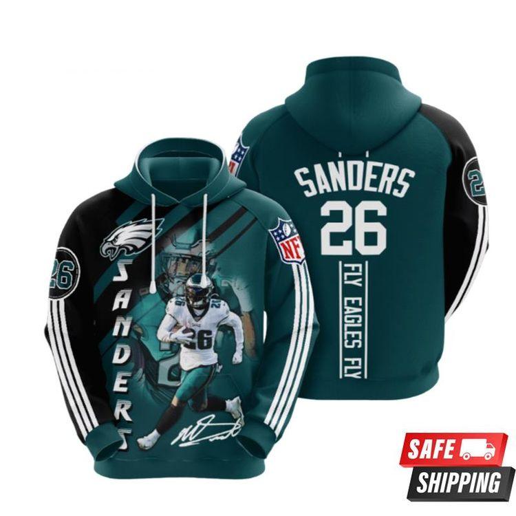 Philadelphia Eagles Miles Sanders 3D Hoodie